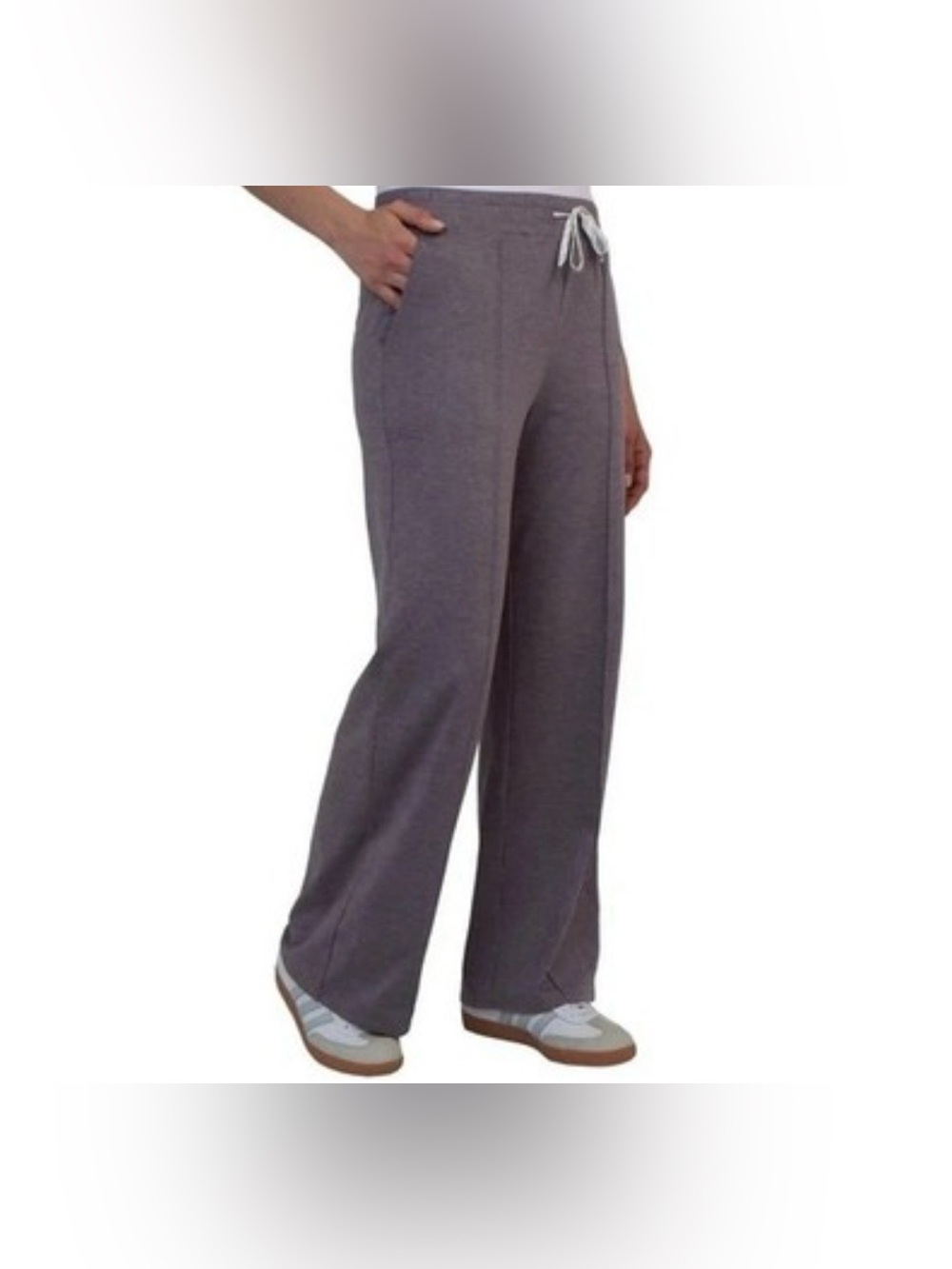 Wide-Leg   Kirland casual women’s Drawstring Track Pants in gray size L